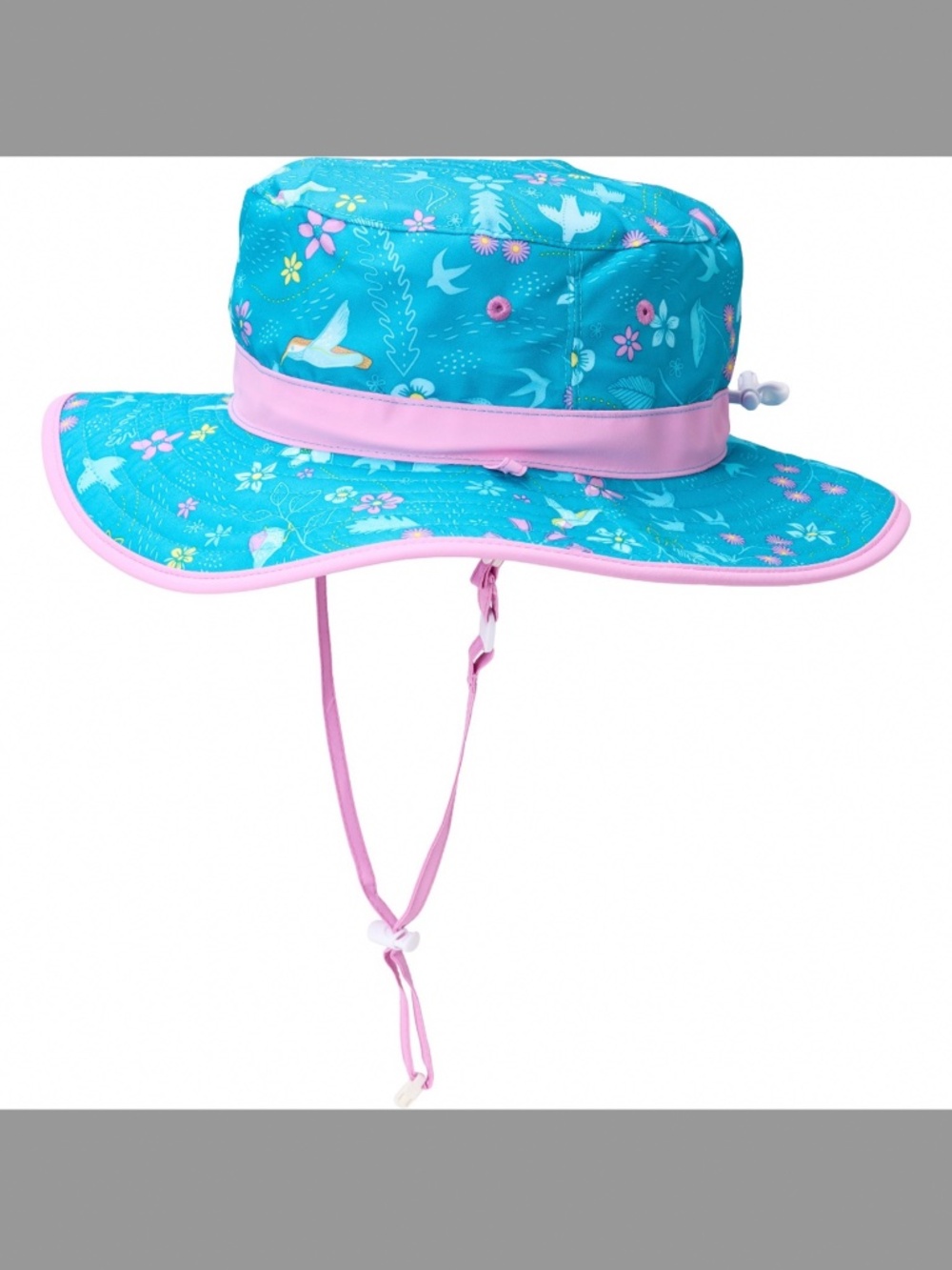 Sunday Afternoons Blue Pink Drawstring UPF50+ Clear Creek Drawstring Boonie Hat